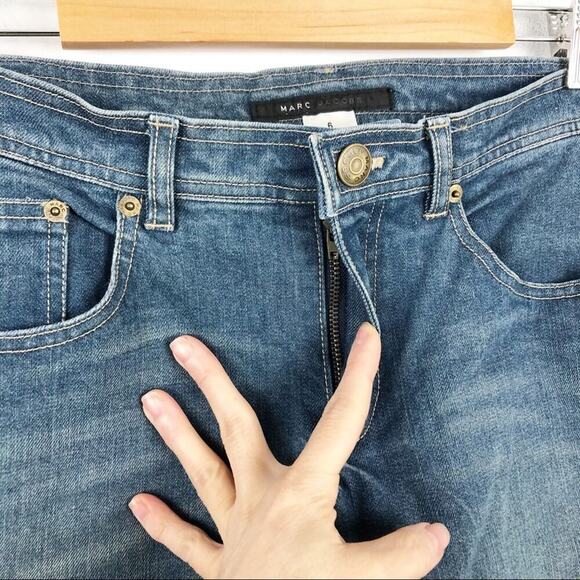 Marc Jacobs Boot Cut Pink Accent Pocket Jeans Sz 6 - Picture 7 of 16